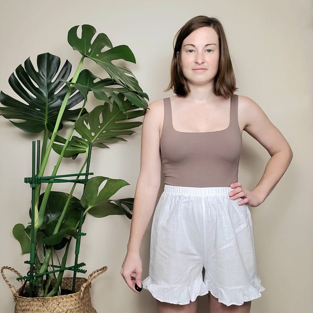 Nasty Gal Ruffle Shorts White 4